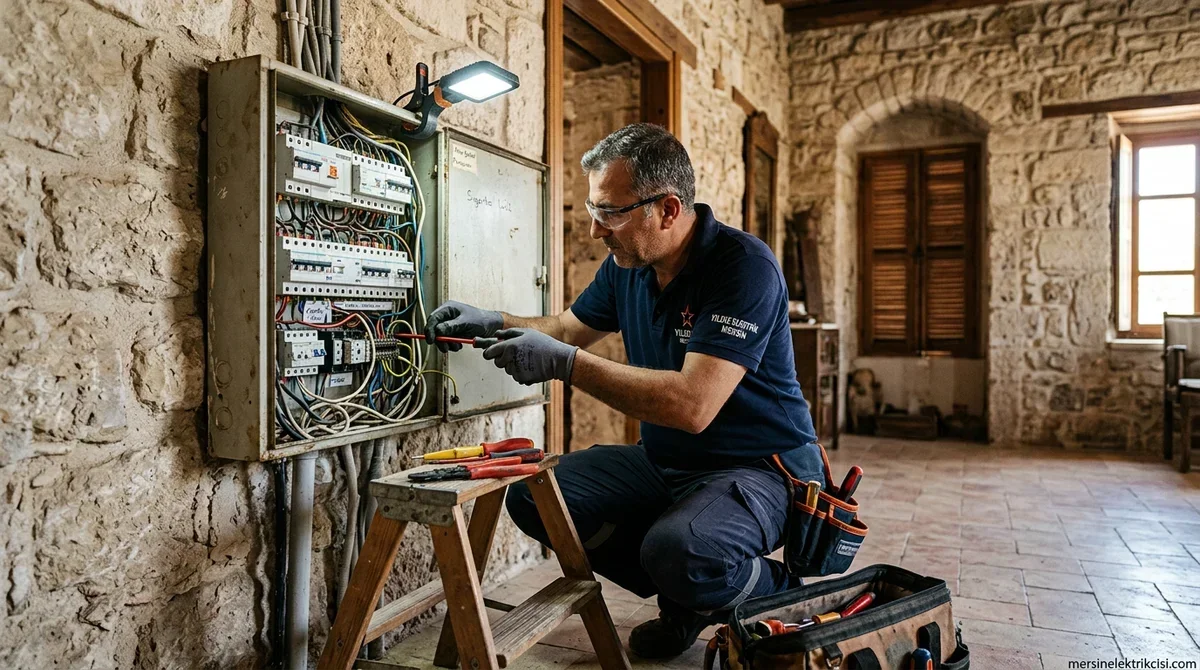 0 532 174 20 18 | Eski Taş Ev Elektrik Tesisat Yenileme Mersin