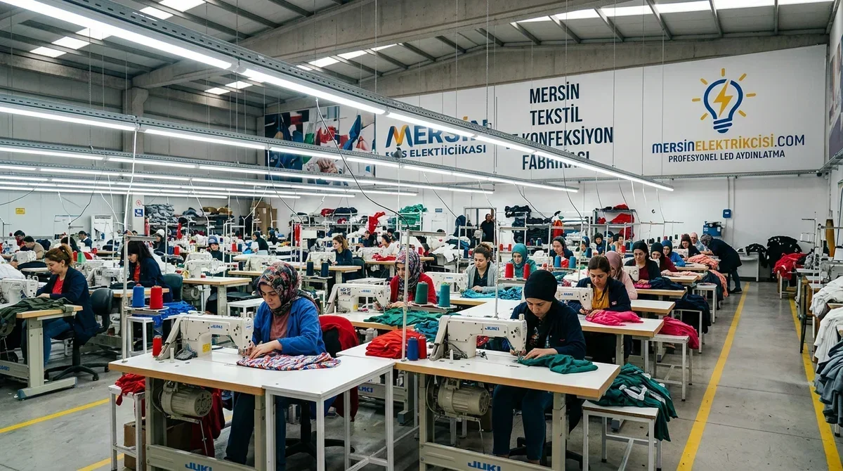 0 532 174 20 18 | Mersin Tekstil Atölyesi Aydınlatma Projesi